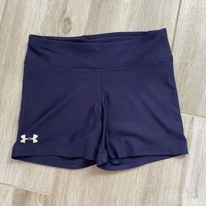 Under Armour | Shorts | Under Armour Navy Blue Spandex Athletic Volleyball  Shorts | Poshmark